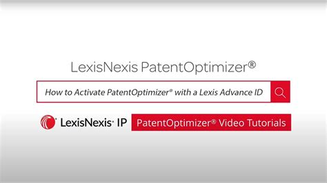 Activating the LexisNexis PatentOptimizer Software.